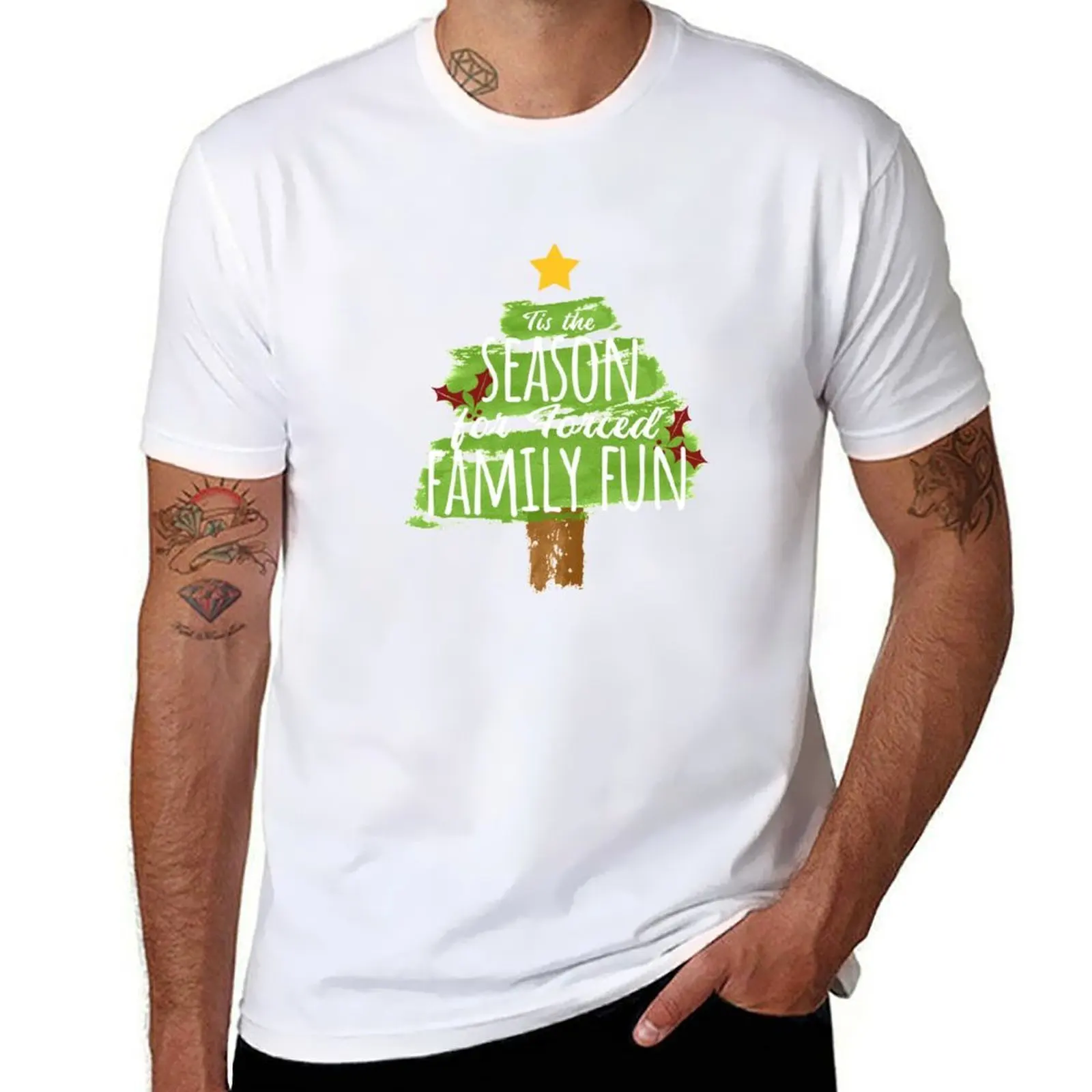 

Cute Fun Tis The Season For Forced Family Fun Christmas Tee T-Shirt man t shirt heavy cotton printed t shirts for man T-Shirt