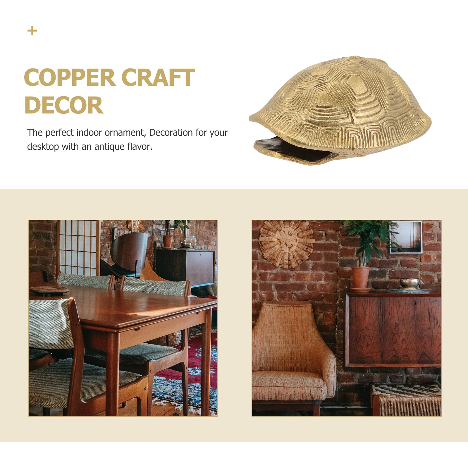 

Crafts Copper Turtle Shell Ornament Office Vintage Home Decor Decorations for Pure Adornment Metal Model