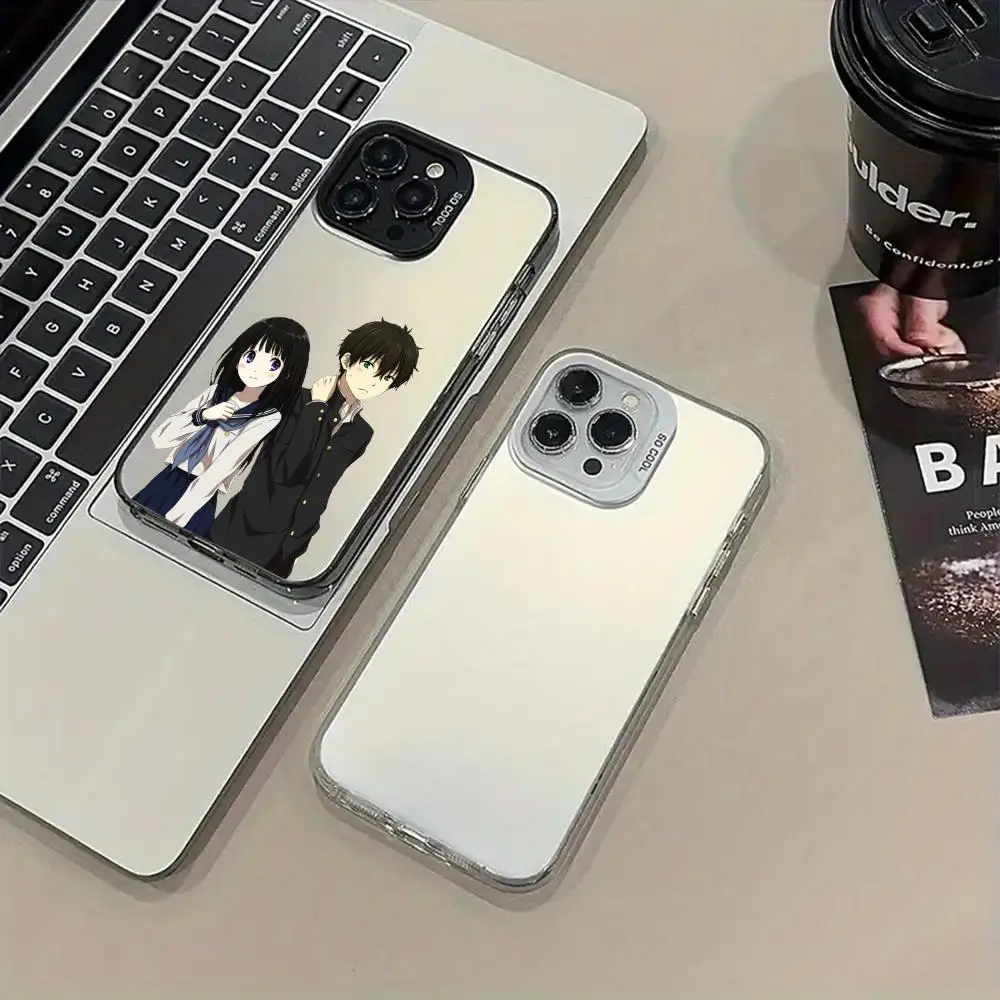 

H_hyouka Phone Case For iPhone 16 Pro Max 15 14 13 12 X XR XS XSMAX 8 7 Plus Color silver shell Cover