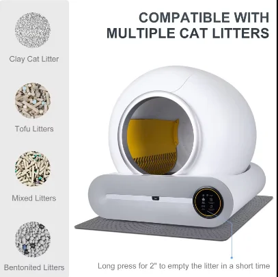 New Fashion Design Low Noise App Wifi Touch Smart Self Cleaning Box For Cats Automatic Cat Toilet Box