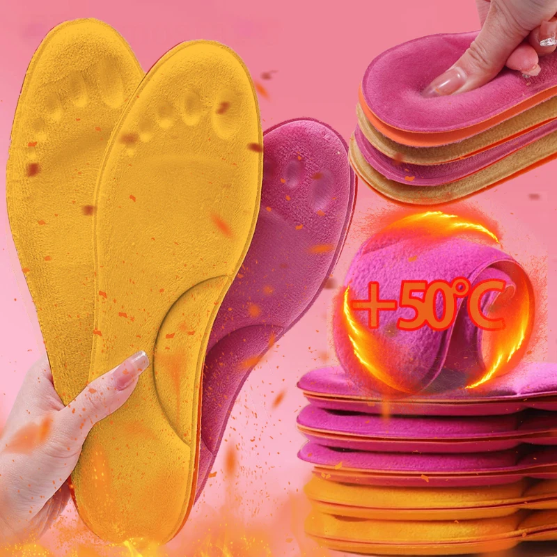 

Winter Self Heating Insoles Foot Thermal Thicken Non Slip Insole Memory Foam Soft Shoe Pads Women Men Warm Sports Shoes Inserts