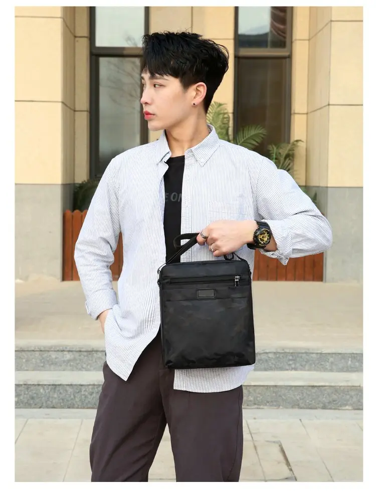 

Casual Commuting Waterproof Crossbody Men Camouflage Large Capacity Square Shape Single Shoulder Bag