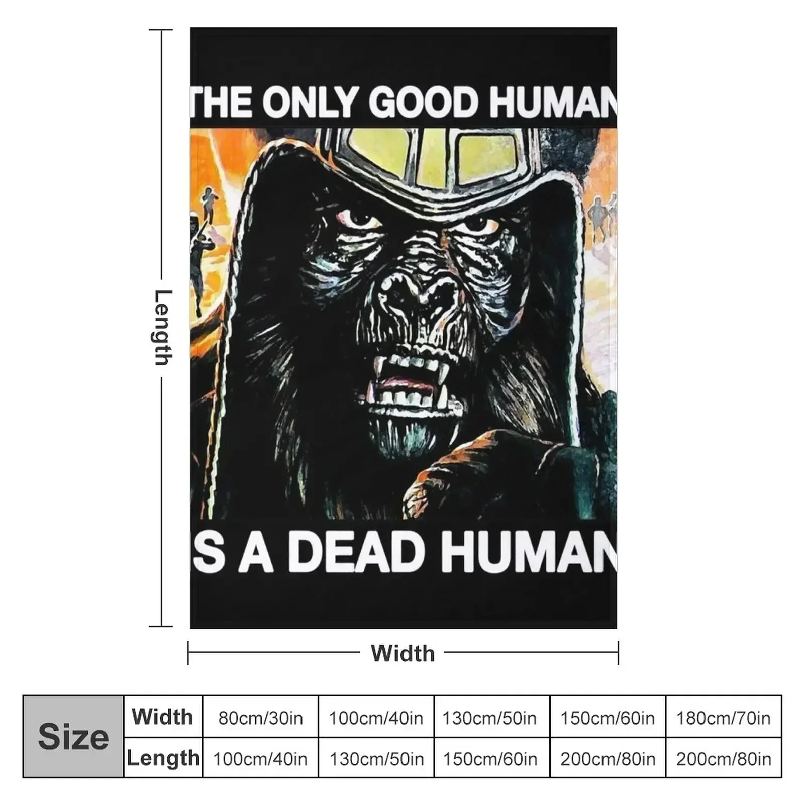 Only Good Human Is A Dead Human Throw Blanket Summer Beddings Single Beautifuls Hair Blankets