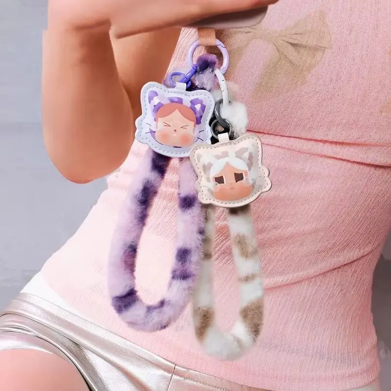 

New Genuine Crybaby Blind Box Mobile Phone Lanyard Leopard Cat Wild Cutie Series Surprise Box Trend Play Keychain Pendant Toys