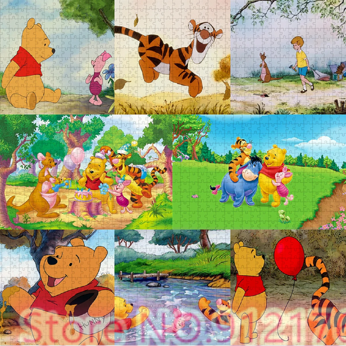 

Disney Little Raccoon Tigger Cartoon 1000 Piece Puzzle Adventure Children's Brain Burning Game Puzzle Gift Preferred