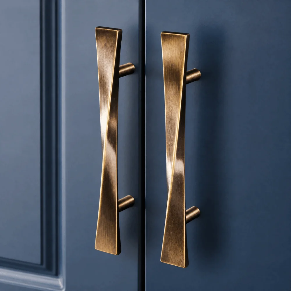 Solid Brass Cabinet Pull Handles Matte Glaze Finish Modern Minimalist Cabinet Hardware Matte Finish Fingerprint Resistant