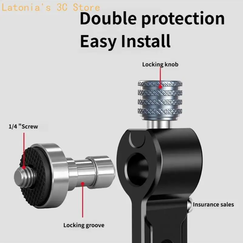 Aluminium-Fernglas-Stativadapter mit integrierter 38-mm-Arca-Platte für den sofortigen Einsatz, schnelle Einrichtung – Detail 5