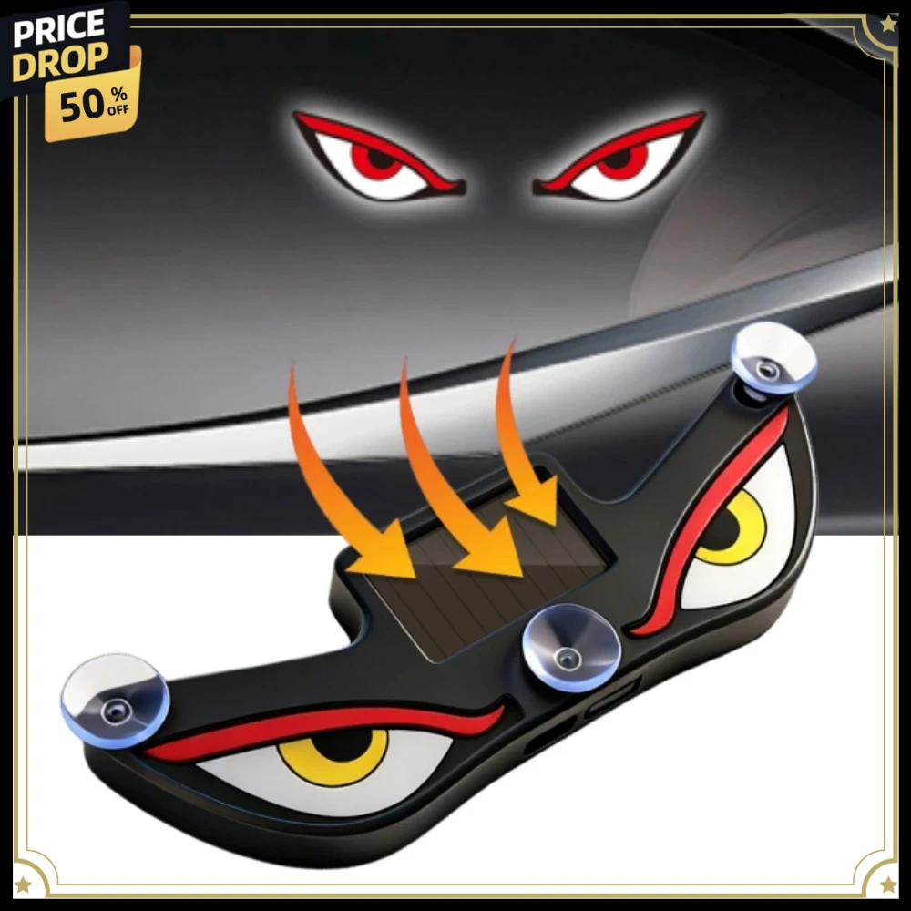 

Solar Demon Eye LED Car Light Solar Powered Warning Lamp Car Decoration Car Accessories Portable installation leaving no trace