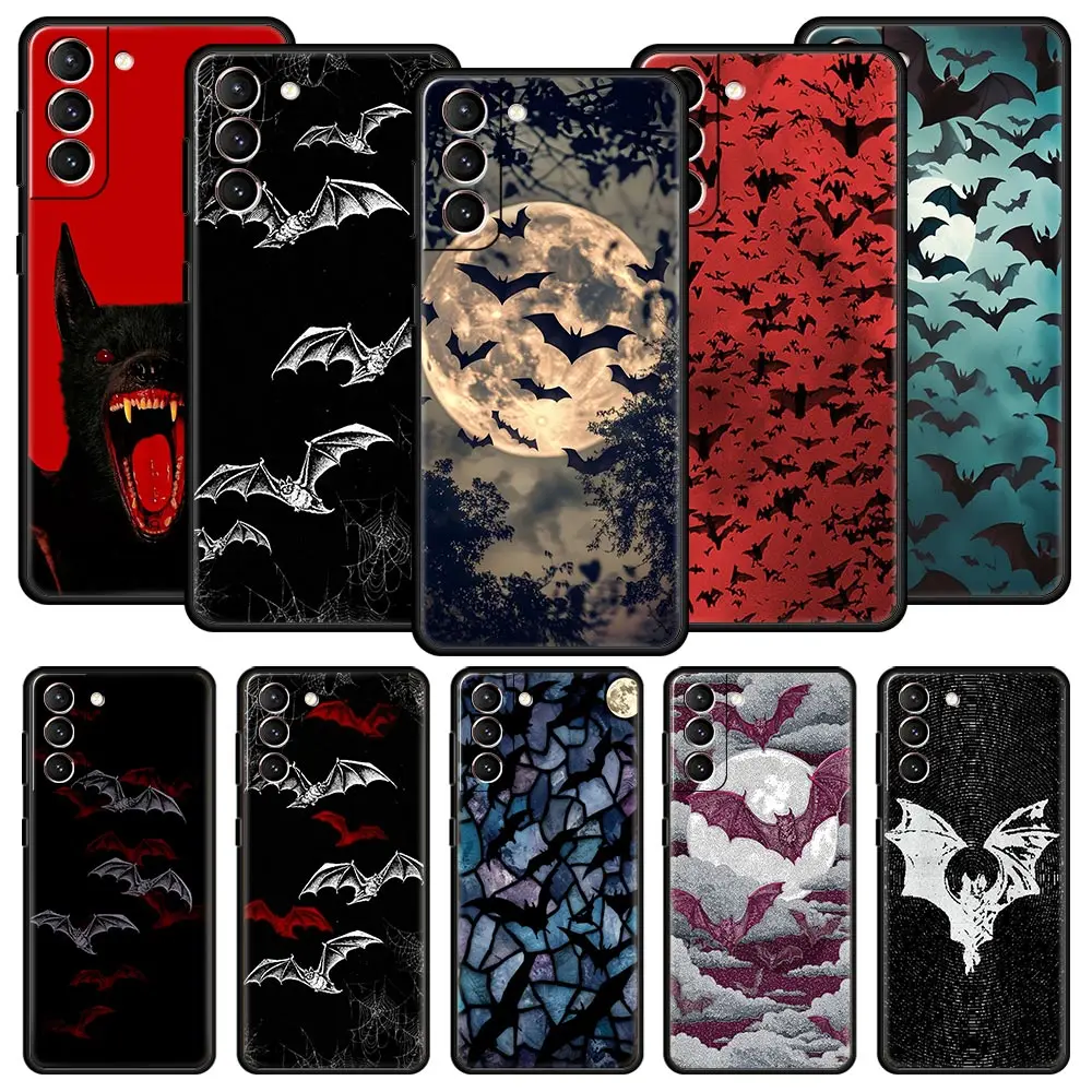 Phone Case For Samsung Galaxy S26 S25 FE S24 S23 S22 S21 Ultra S20 5G S10E Plus Protect Cover Goth Vampire Bat animal