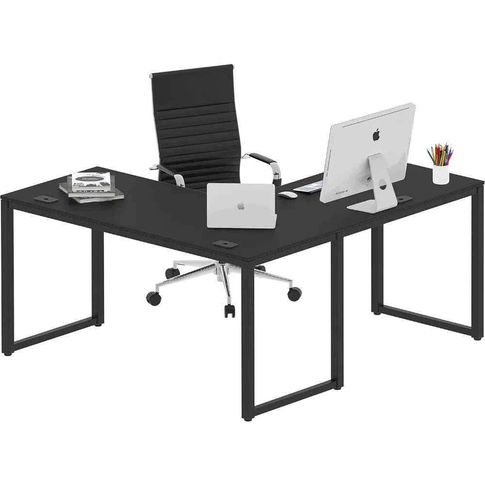 Arte finala Mesa em forma de L, 24 "Deep-Black