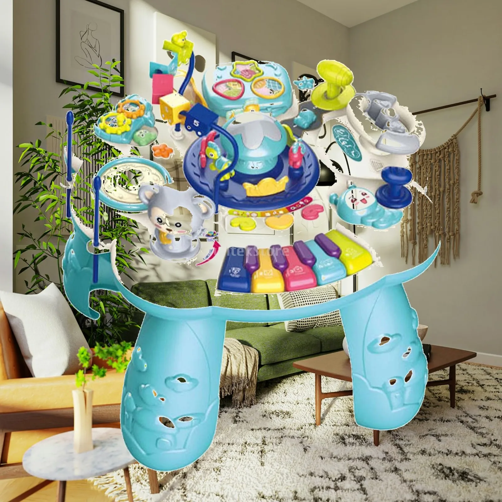 Musical Learning Activity Table Early Development Cute for Toddlers Birthday