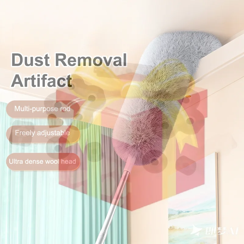 

Щетка для уборки пыли 280 см с удлинительной ручкой, выдвижная, из микрофибры, многоразовая, для чистки потолков