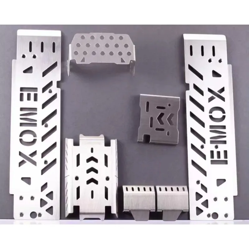 For CROSSRC EMO X7 XL4 1/8 Scale RC Crawler  Metal Skid Plate Chassis Armor Lightweight Hollow Design Rustproof Upgrade Parts
