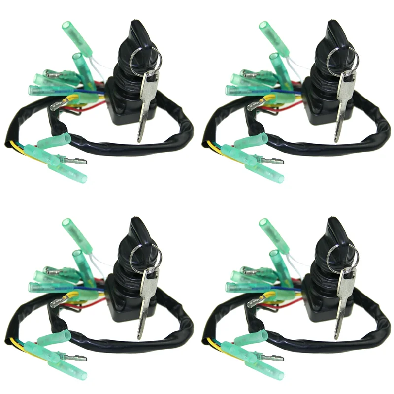 Hot Selling-4X Ignition Switch Key Assembly For Outboard Motor Control Box 2/4-Strok 703-82510-43-00,4X Ignition Switch K