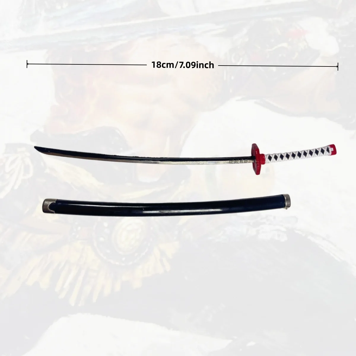 Espada de metal katana demon slayer tomioka giyuu, 7 polegadas, sabre samurai original, faca ninja, sabre katana, acessórios de cosplay, brinquedo adereço