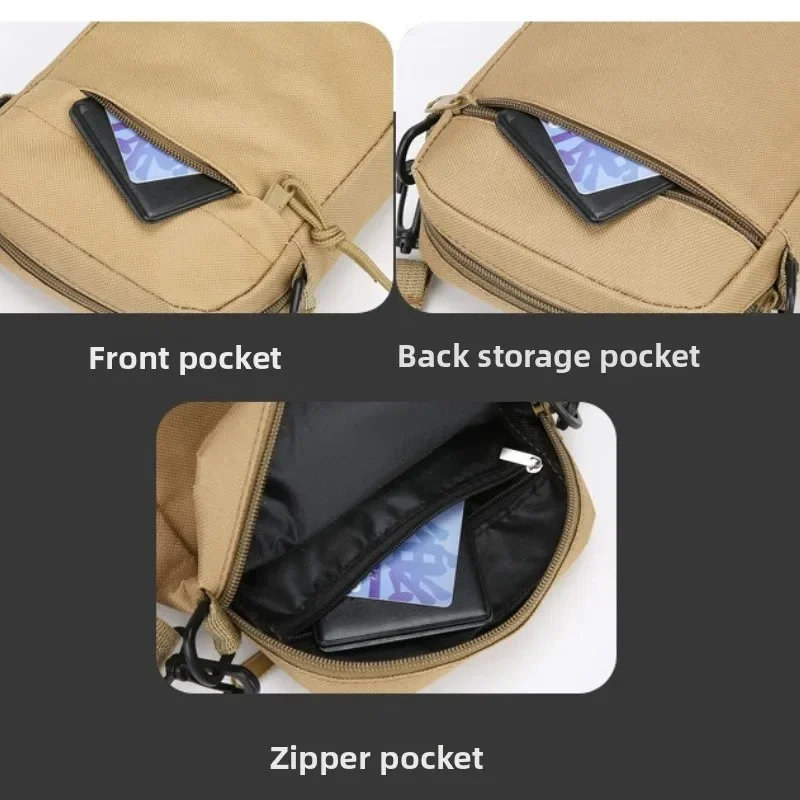 Simple Solid Color Canvas mini Square Bag lightweight Men Crossbody Casual Shoulder Bag Great for Casual Outings view 6