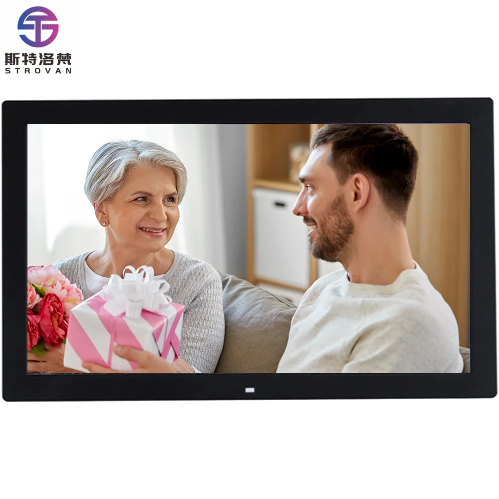 18.5 Inch  Digital Photo Album Frame, Wall-Mounted Advertising Player , Resolution of 1366X768 With Motion Sensor