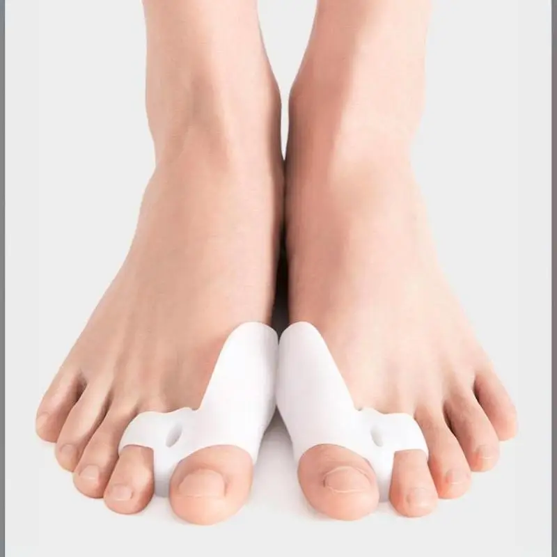 1 Paar weiche Zehenspreizer zur Korrektur von Hallux valgus, Abstandshalter und Polster für Hallux valgus, mit Gel-Schutz, zur Fußpflege. – Detail 7