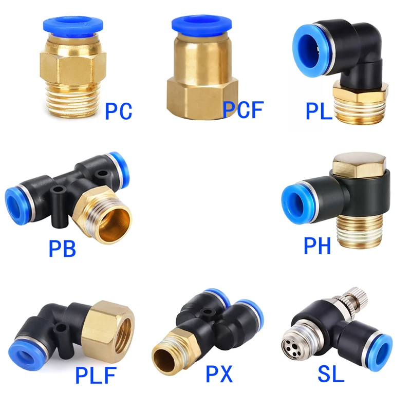 Pneumatic Quick Connector PC PCF PL PB PH PLF PX SL External Thread M5 1/8 \