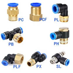 Pneumatic Quick Connector PC PCF PL PB PH PLF PX SL External Thread M5 1/8
