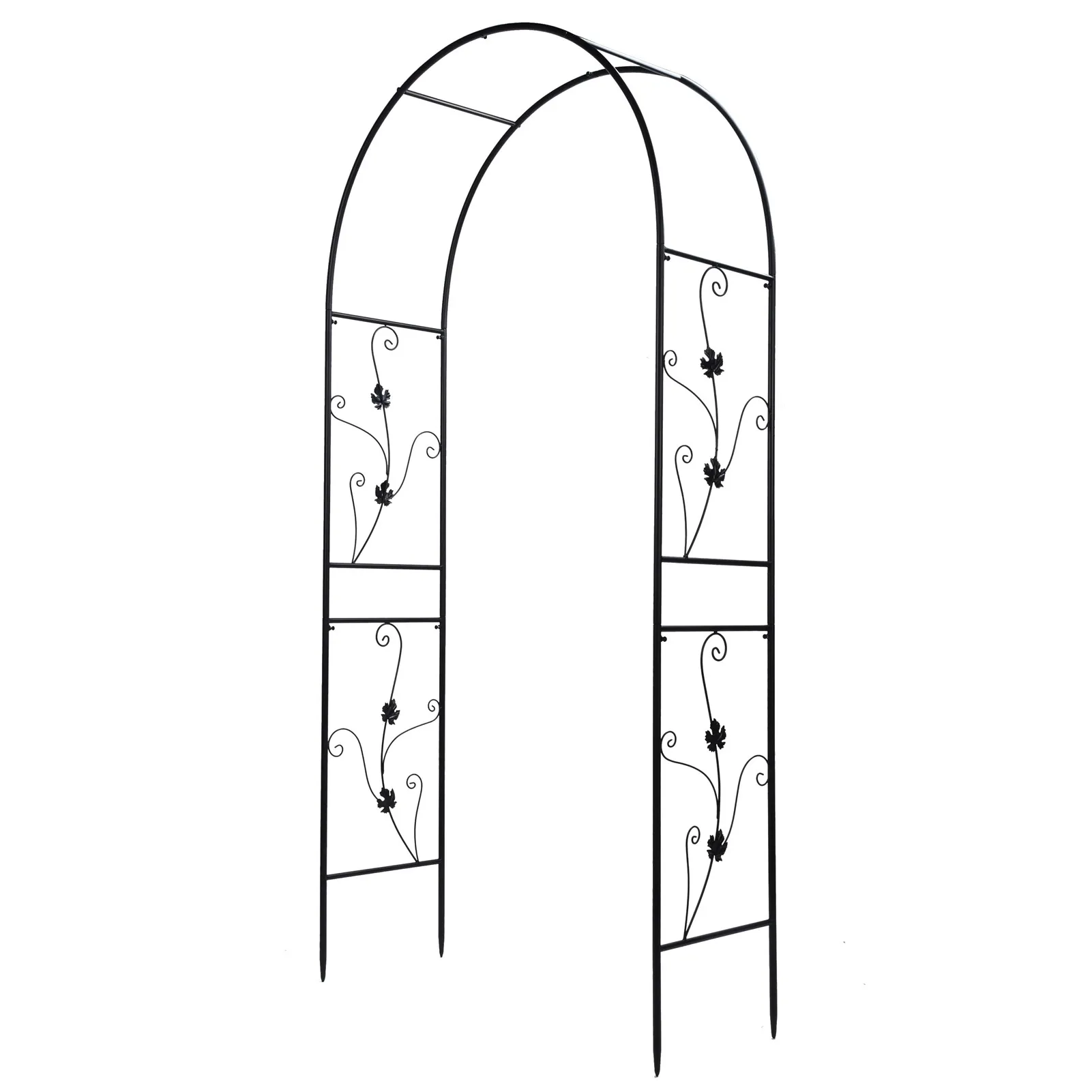 Garden Arch Plants Archway Outdoor Garden Arch Plant Climbing Frame Support Rack Lawn Backyard Decoration Black Garden Accessory