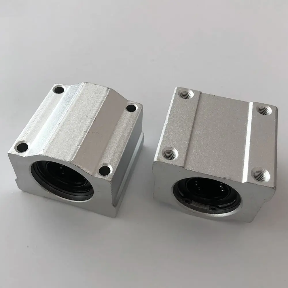 SCS8UU SCS10UU SCS12UU Linear Ball Bearing CNC Router SCS16UU SCS20UU Slide Bushing Block Lightweight Aluminium Guild Rail Shaft