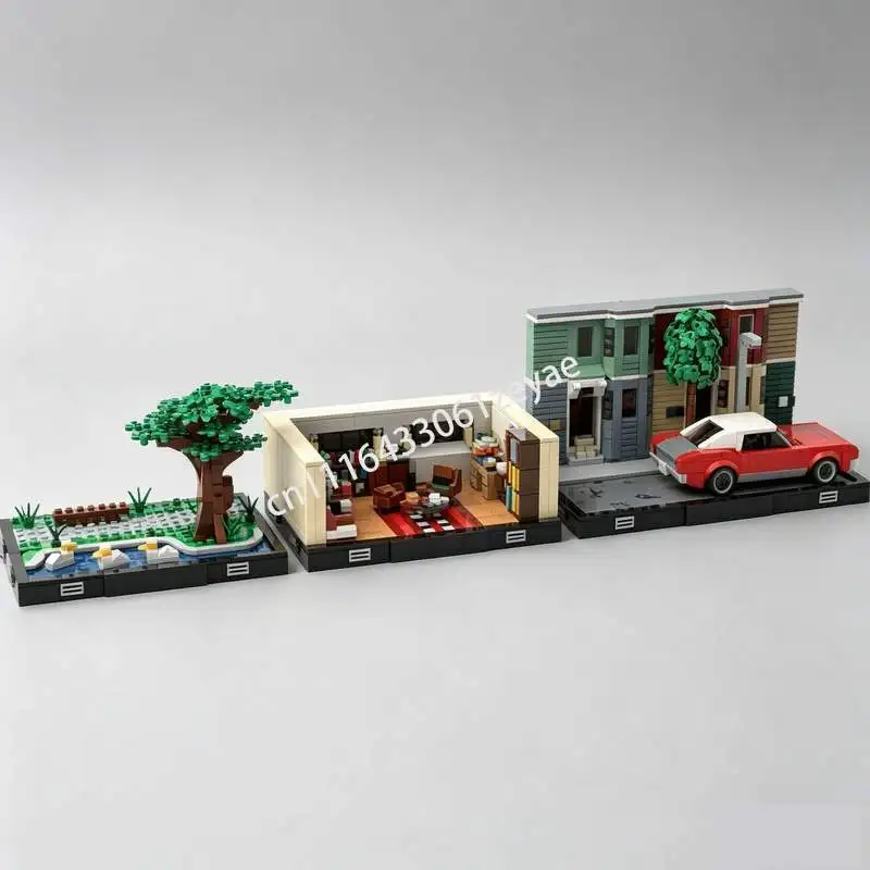 2350PCS Classic Library Study Diorama Scene MOC Custom Building Blocks Model DIY Creative Assembly Educational Toy Display Gifts