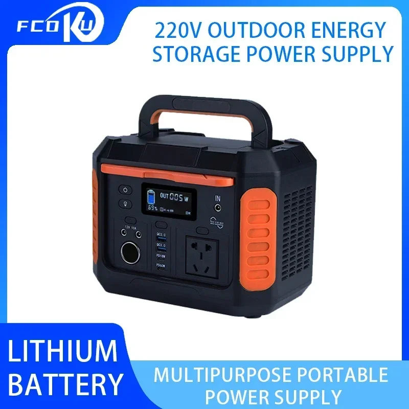 

12V 220V Outdoor Energy Storage Power Supply With High Capacity And 500W Portable Mobile Emergency Standby Power Supply