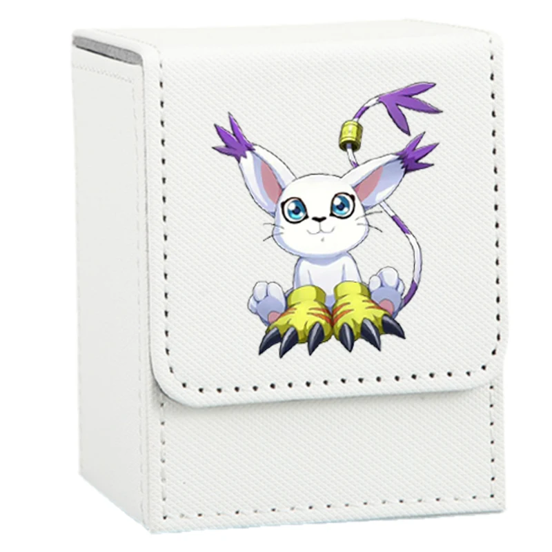 Lederen actiespeelgoedfiguren Anime Game Collection Opbergdoos Digimon Adventure Pulsemon Kaarthouder Piyomon Palmon Gabumon Tailmon