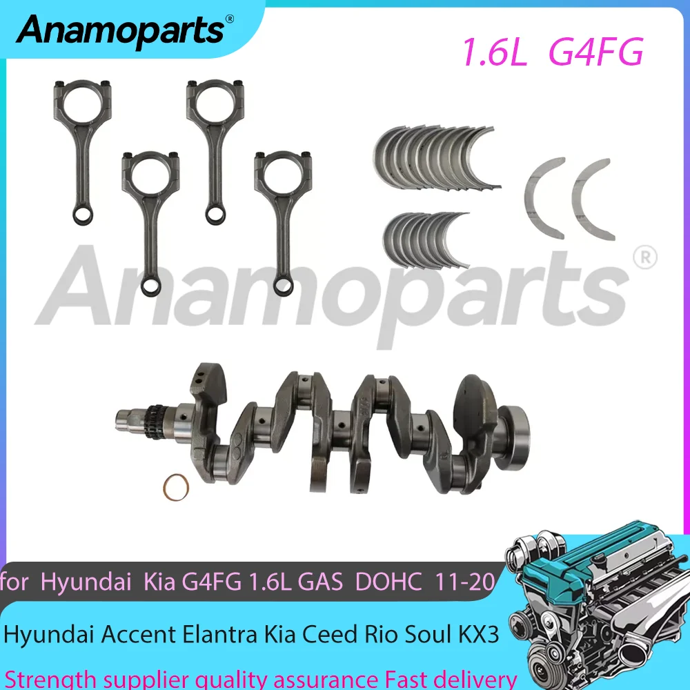 G4FG 1.6L Engine Crankshaft Connecting rod For 11-20 Hyundai Accent Elantra Kia Ceed Rio Soul 1.6 T L4 GAS DOHC Turbo 231102B000