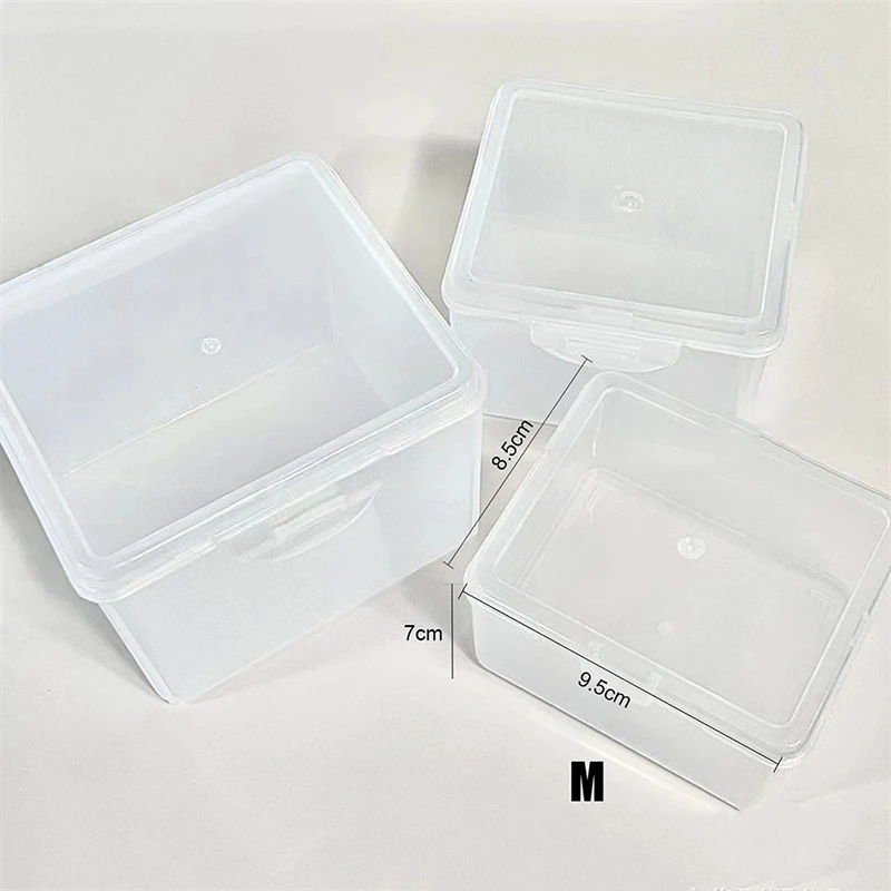 Photocards Storage Box Transparent Stickers Korea Idol Card Holder Desk Storage Organizer Classification Box Stationery