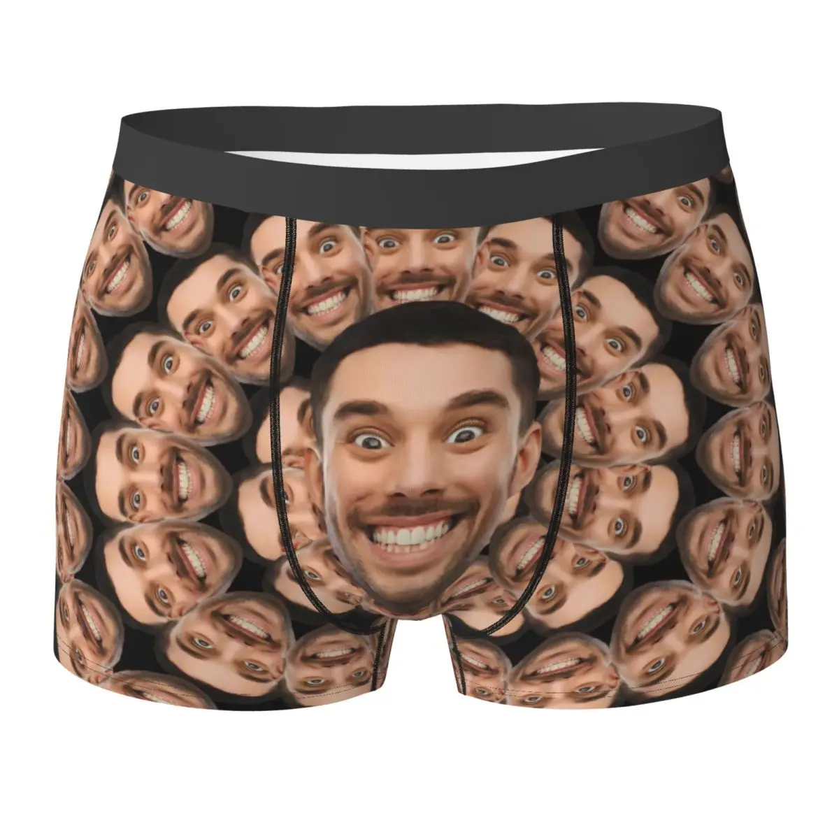 

Male Head Face Photo Boxer Shorts For Men 3D Print Gift For Dad Underwear Panties Briefs Stretch Underpants