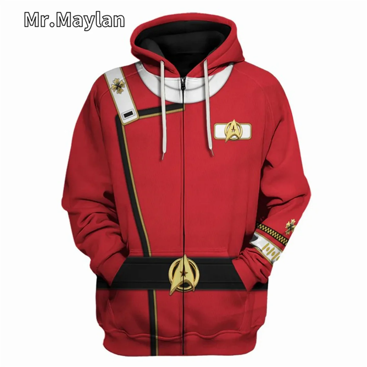 Admiral James T. Kirk Cosplay Costume Apparel 3D Unisex Hoodie Men Sweatshirt Streetwear Zip Pullover Casual Jacket Tracksuits