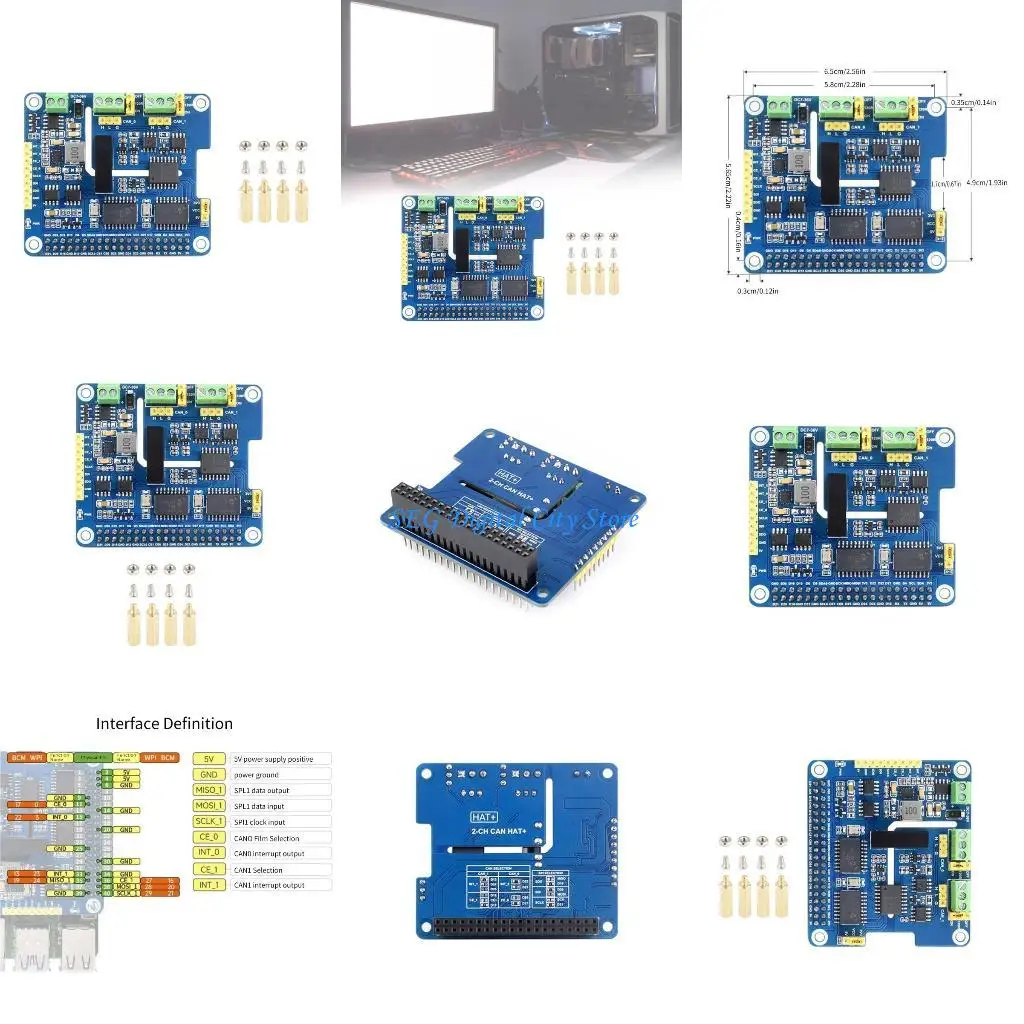 

U75B CAN Bus Integration Expansion HAT Board For RPI Motherboards 7~36V