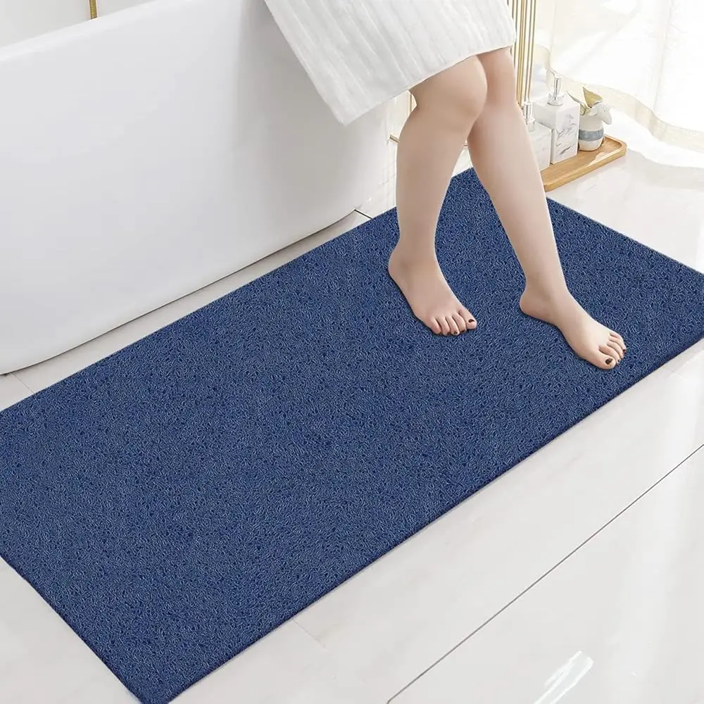 

Очень большие нескользящие коврики для душа, 17,1×59 дюймов, ПВХ-коврики с эффектом люфы для ванной, быстросохнущие.