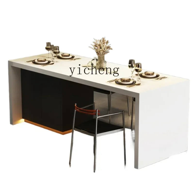Household Narrow Inverted Italian Kitchen Stone Plate Center Guide Multi-Function Bar Counter