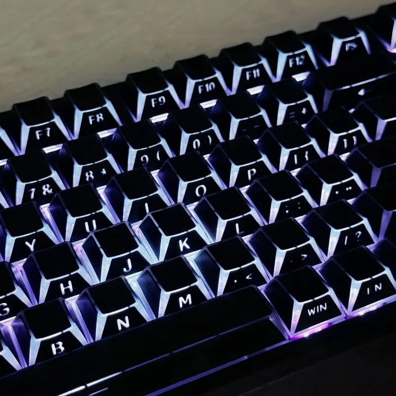 

Keycap personalized folding keycap black original 130 luminous small full set of PBT two-color magnetic axis mechanical keyboard