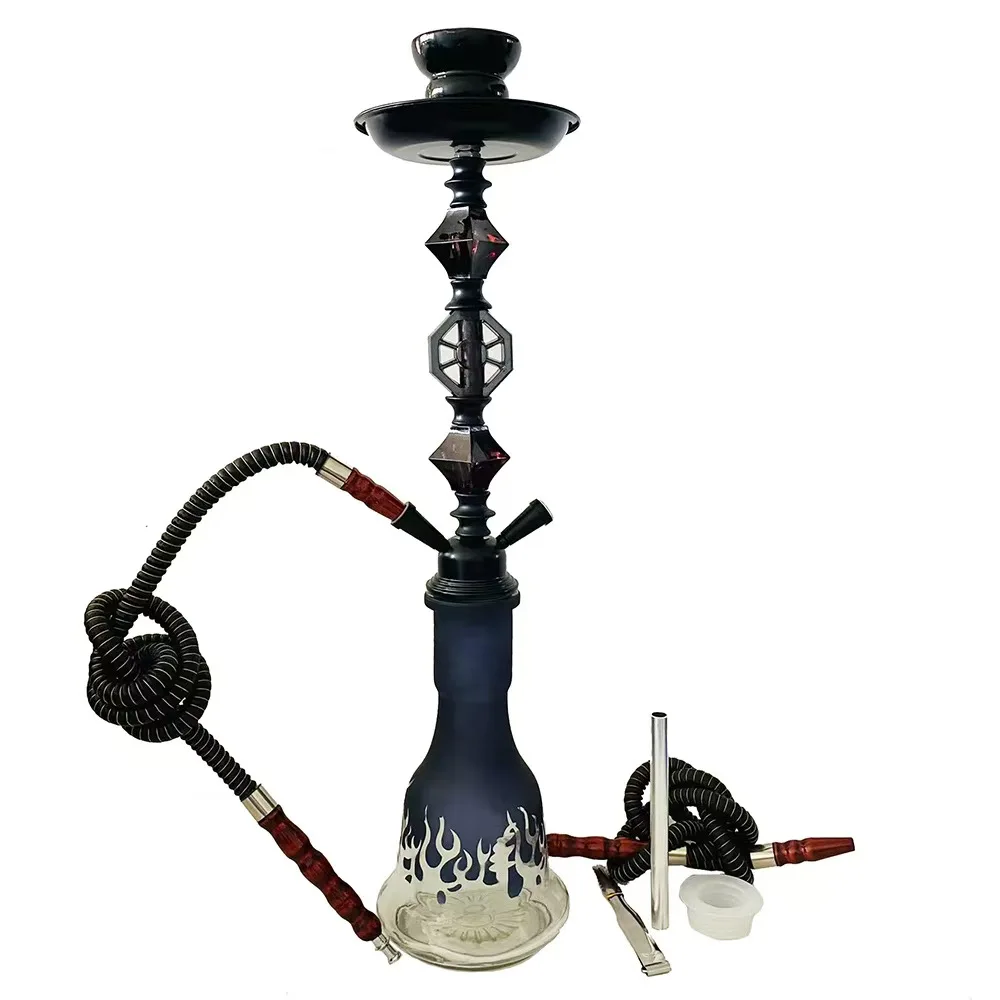 Arabian Shisha Set Medium Glass Bottle Double Hose Hookah Bar Accessories Birthday Gift Chicha Complet Hoka Narghile Hooka