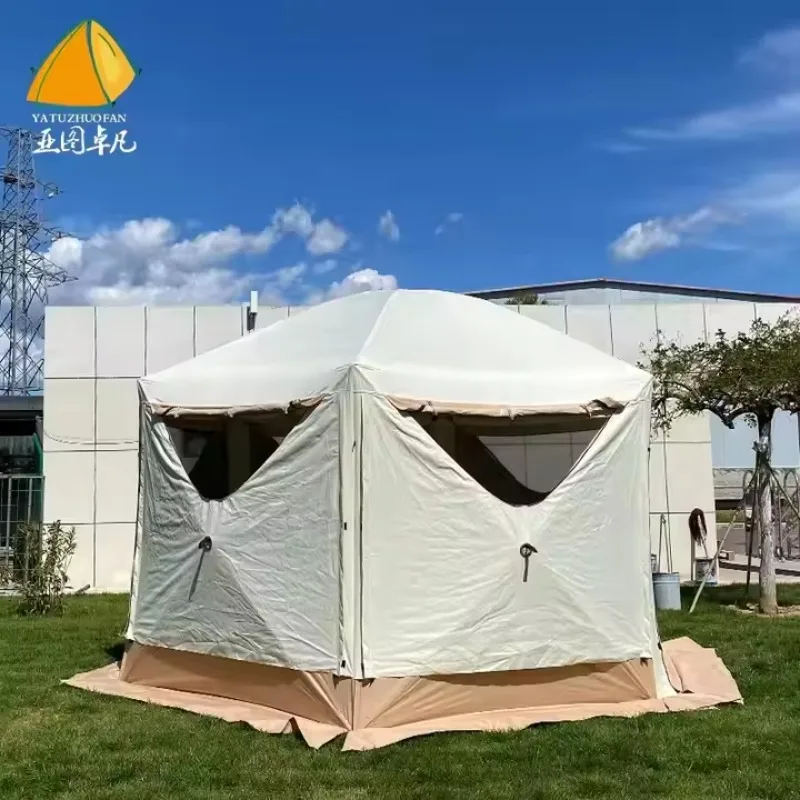 

Популярная портативная туристическая палатка с быстрым автоматическим раскладыванием, шестиугольная кемпинговая палатка