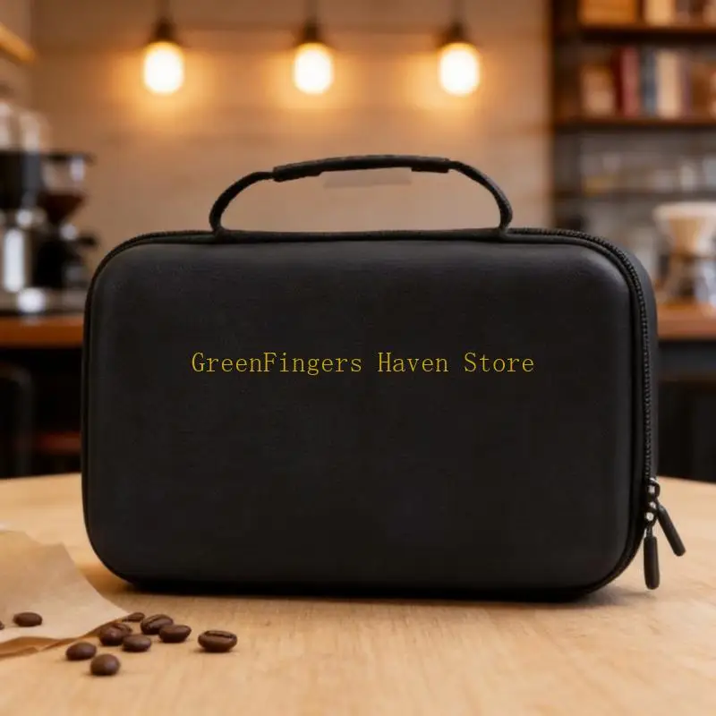 F68D Portable Coffee Maker Storage Case with EVA Hard Shell, Secure Closure and Carry Handle, Travel Carry Case for Commute