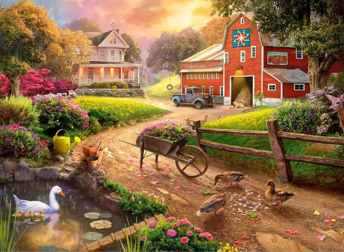 

Landscape after rain The wooden puzzle 1000 pieces ersion jigsaw puzzle white card adult children's educational toys