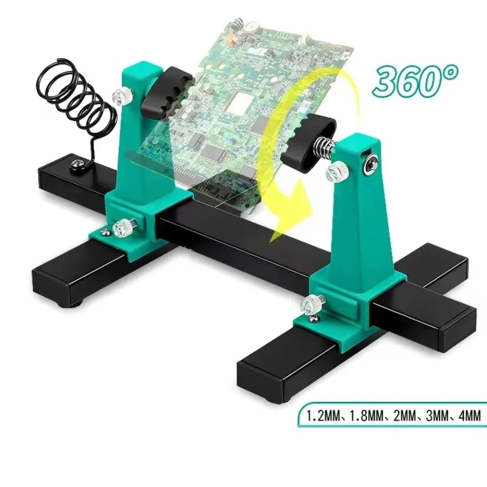 360 Degree Rotation PCB Holder Adjustable Fastening Clamp Circuit Board Holder Anti-slip Fixing Fixture Clamping Kit Desoldering