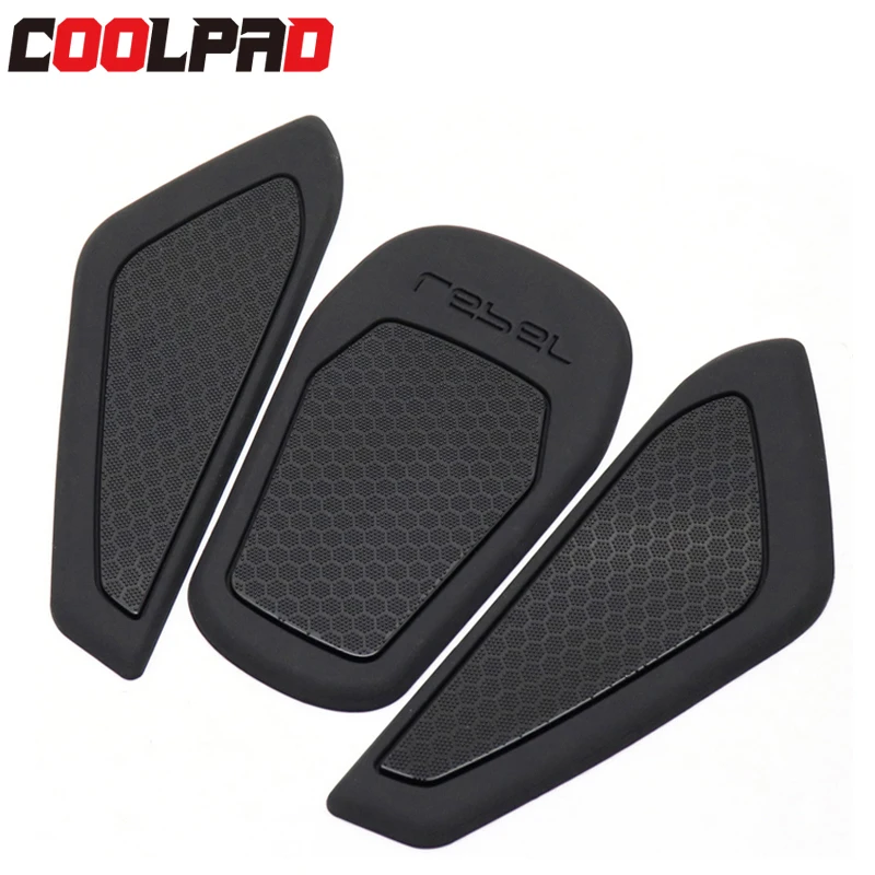 Motorcycle Accessories Fuel Tank Pad Sticker For Honda Rebel CM300 CM500 REBEL CM 500 CMX 300 CMX500 CMX300 Black Rubber Decals