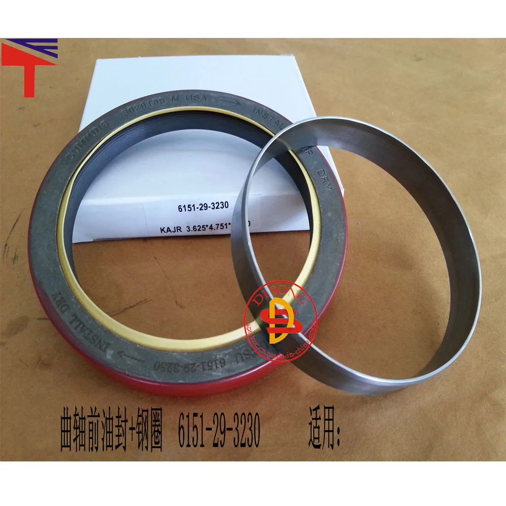 6151-29-3230 مانع تسرب الزيت الأمامي للعمود المرفقي 6251-29-4150 ختم الزيت الخلفي للعمود المرفقي لمحرك 6D140