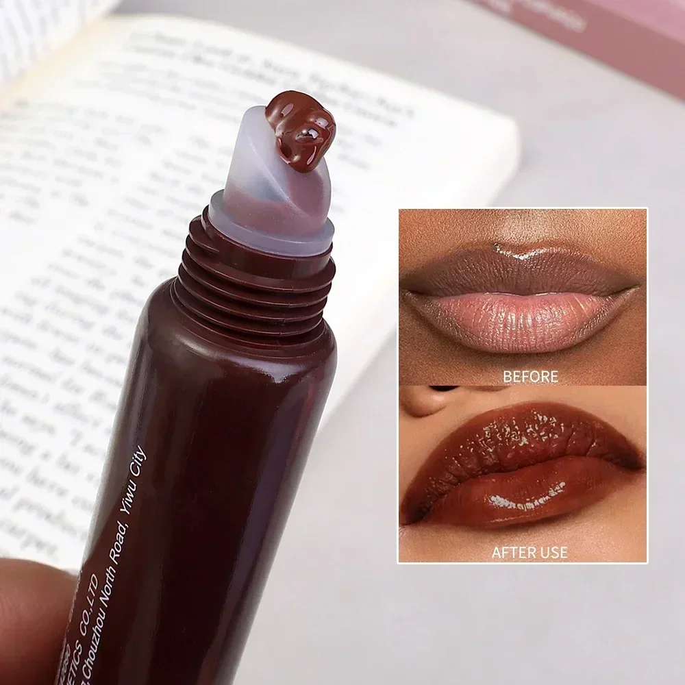 Zachte Tube Gekleurde Lipgloss Blijvende Vochtinbrengende Vloeibare Lippenstift Verwijderen Dode Huid Lipverzorgingsgel Lip Oil Beauty Cosmetica Make-Up