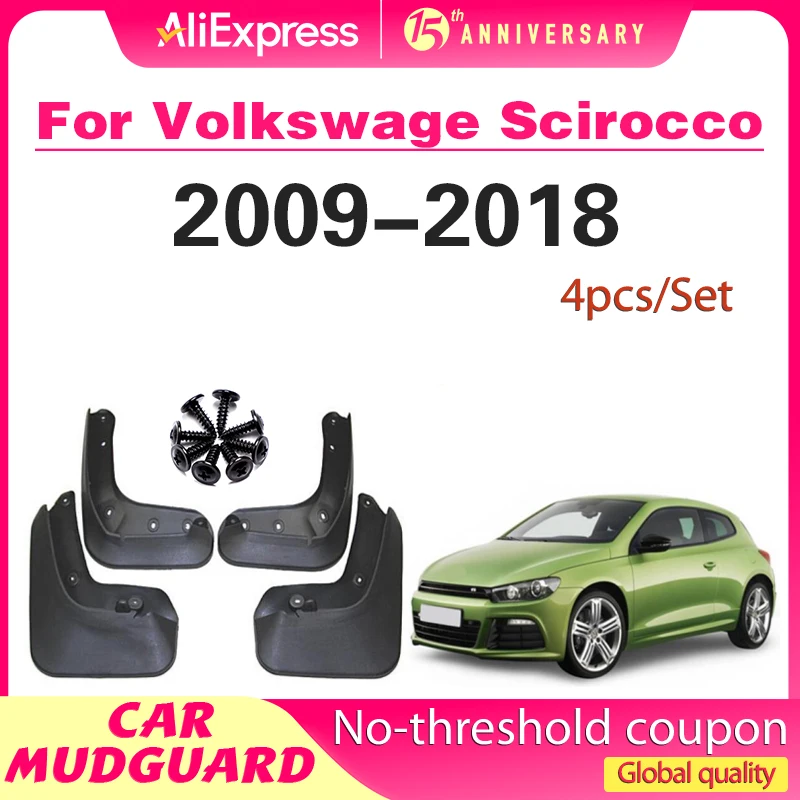 

Mudflaps Mudguards Fit for VW Volkswage Scirocco 2009-2018 Mudguards Tire Fenders Mud Flaps Wheel Guards Accessories 4x Tyre