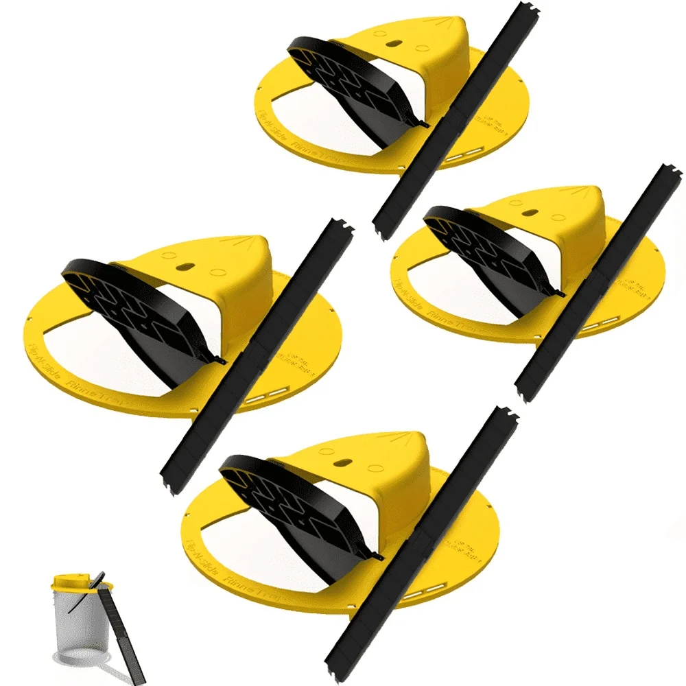 

Mousetrap Bucket Cap Mousetrap Auto Reset Yellow (Pack of 4)