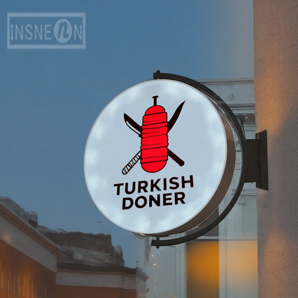 Custom 360 Rotating Light Box Signage Acrylic Led Letters Outdoor Light Logo Wall Signs Personal Design Lightbox Home Luminous