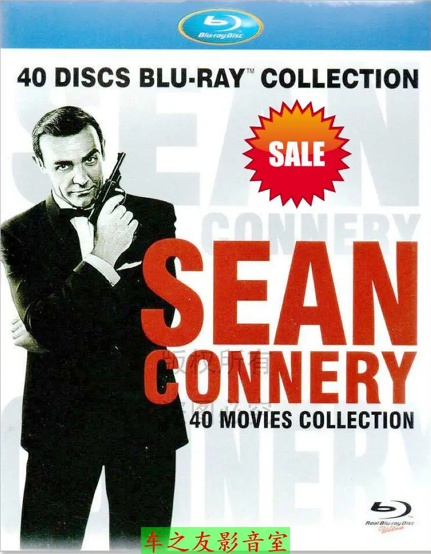 

Коллекция классических фильмов Шона Коннери на Blu-ray дисках BD, 40 DVD-дисков