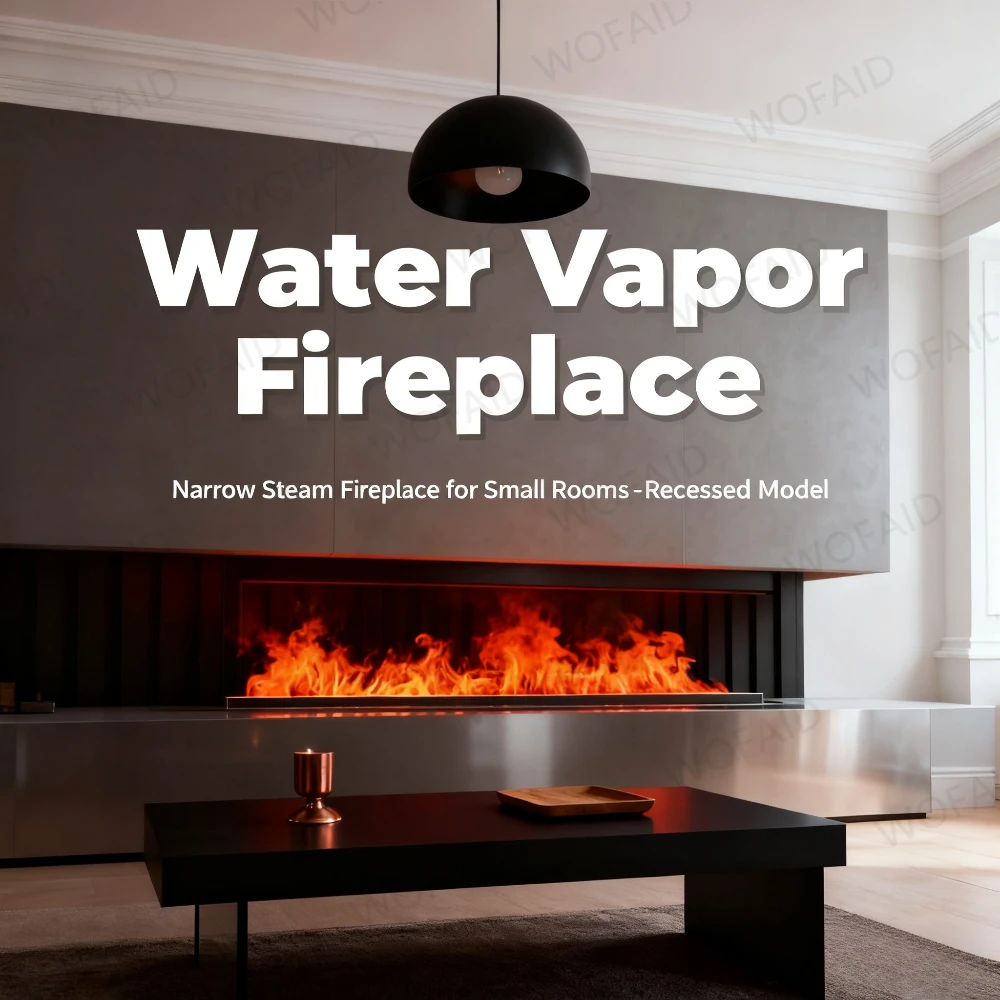 3D Atomized Fireplace-Embedded Simulated Flame Decor with Humidifier,Compact Bedroom Fireplace - Peaceful Sleep with Soft Light